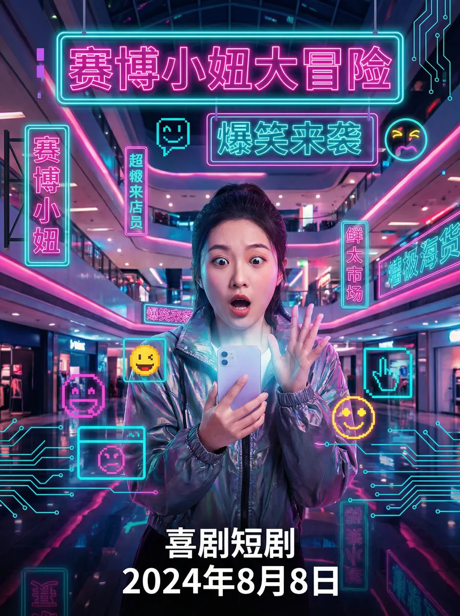 四虎影视新紧急入口 搞笑喜剧短剧 - 赛博小妞大冒险海报